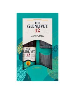 מארז וויסקי גלנליווט 12 דאבל אוק עם 2 כוסות וויסקי
