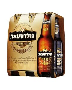 שישיית גולדסטאר לא מסונן 330 מ"ל